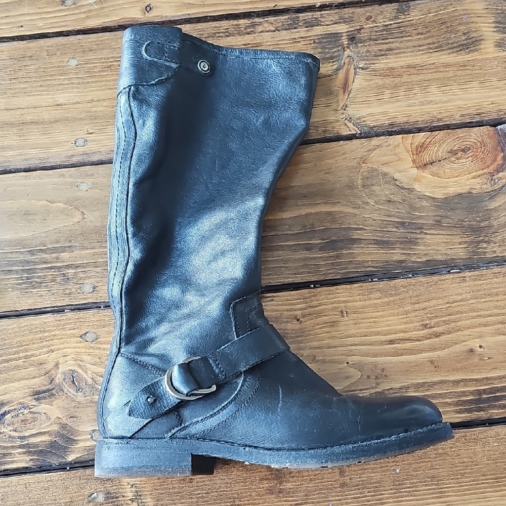 Olukai Nahuku Women's Black Leather Women's Boots